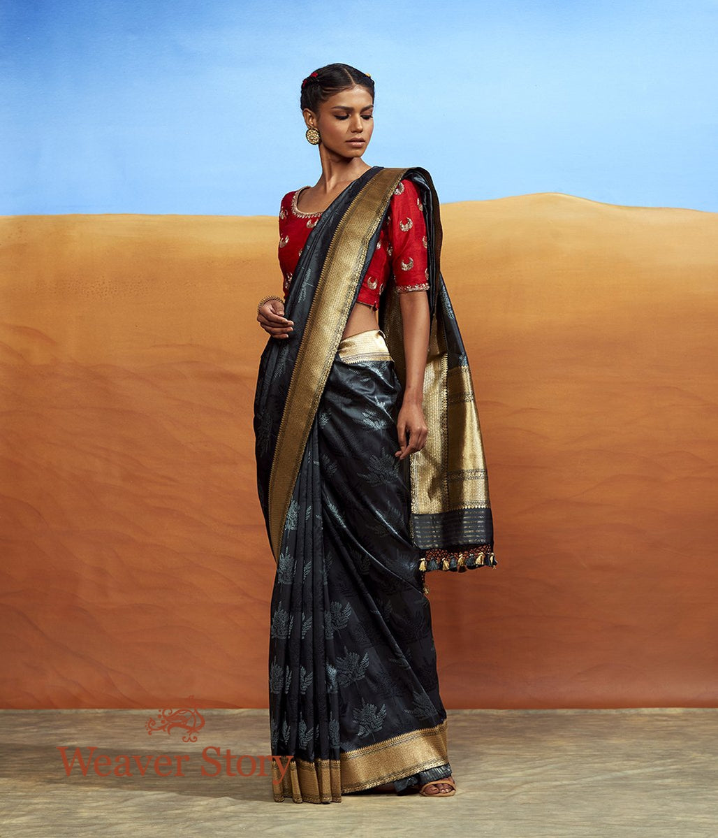 Handloom_Black_Satin_Ektara_Tanchoi_Saree_WeaverStory_02