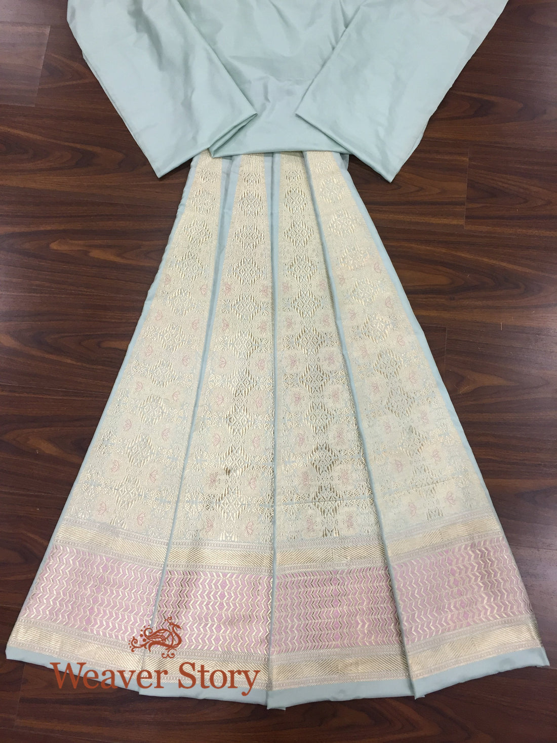 Handwoven_Powder_Blue_Heavy_Lehenga_with_Pink_Meenakari_WeaverStory_02