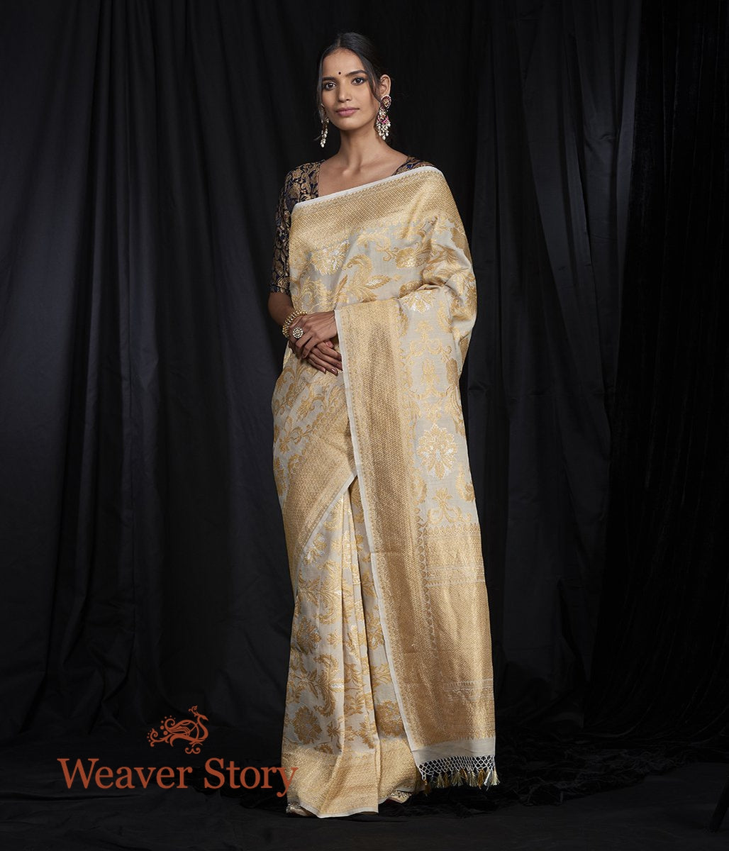 Handwoven_Banarasi_Jangla_Saree_in_Tusser_With_Sona_Rupa_Zari_WeaverStory_02