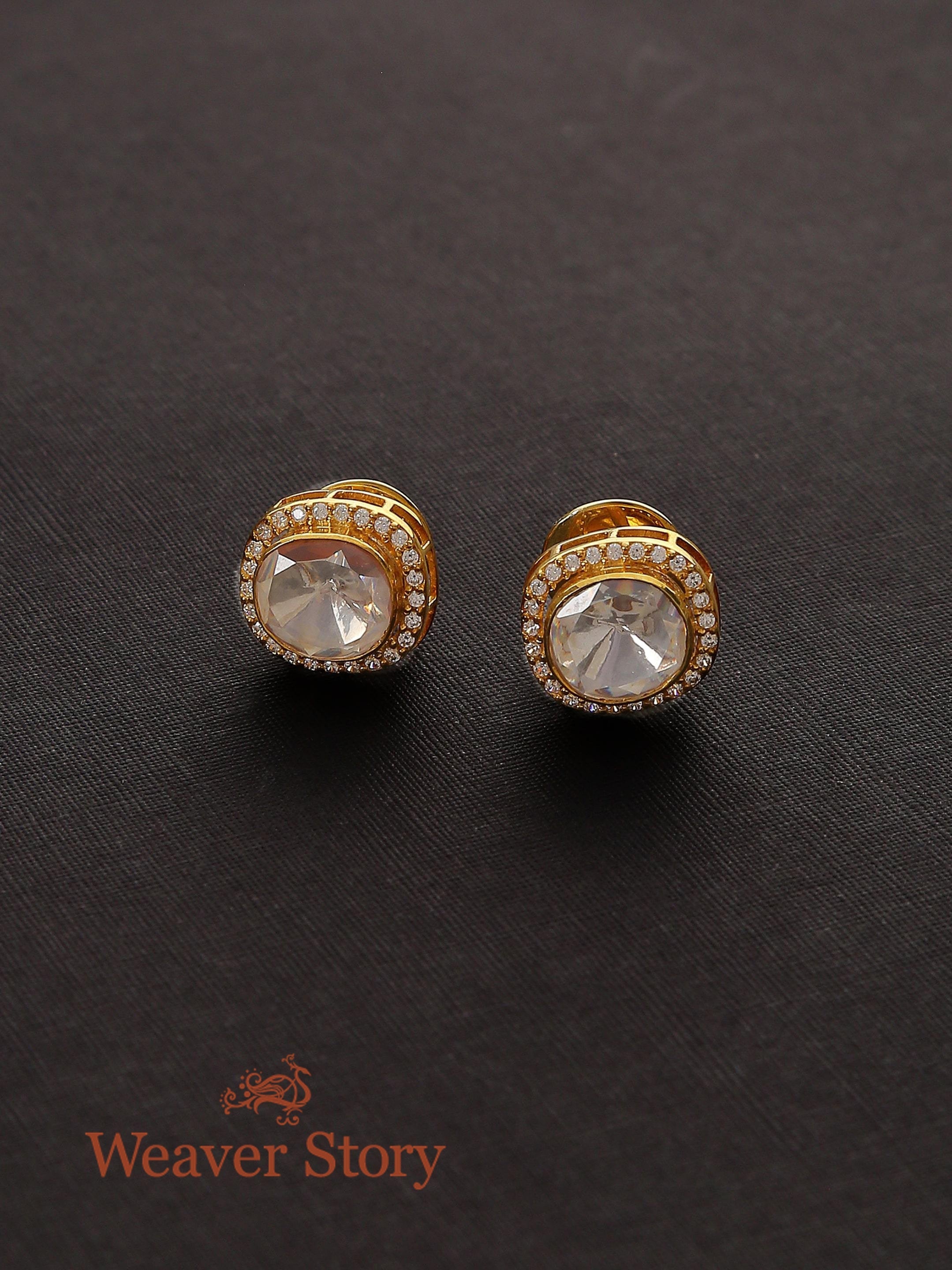 Sehej_Studds_with_Moissanite_Polki_Crafted_in_Pure_Silver_WeaverStory_02
