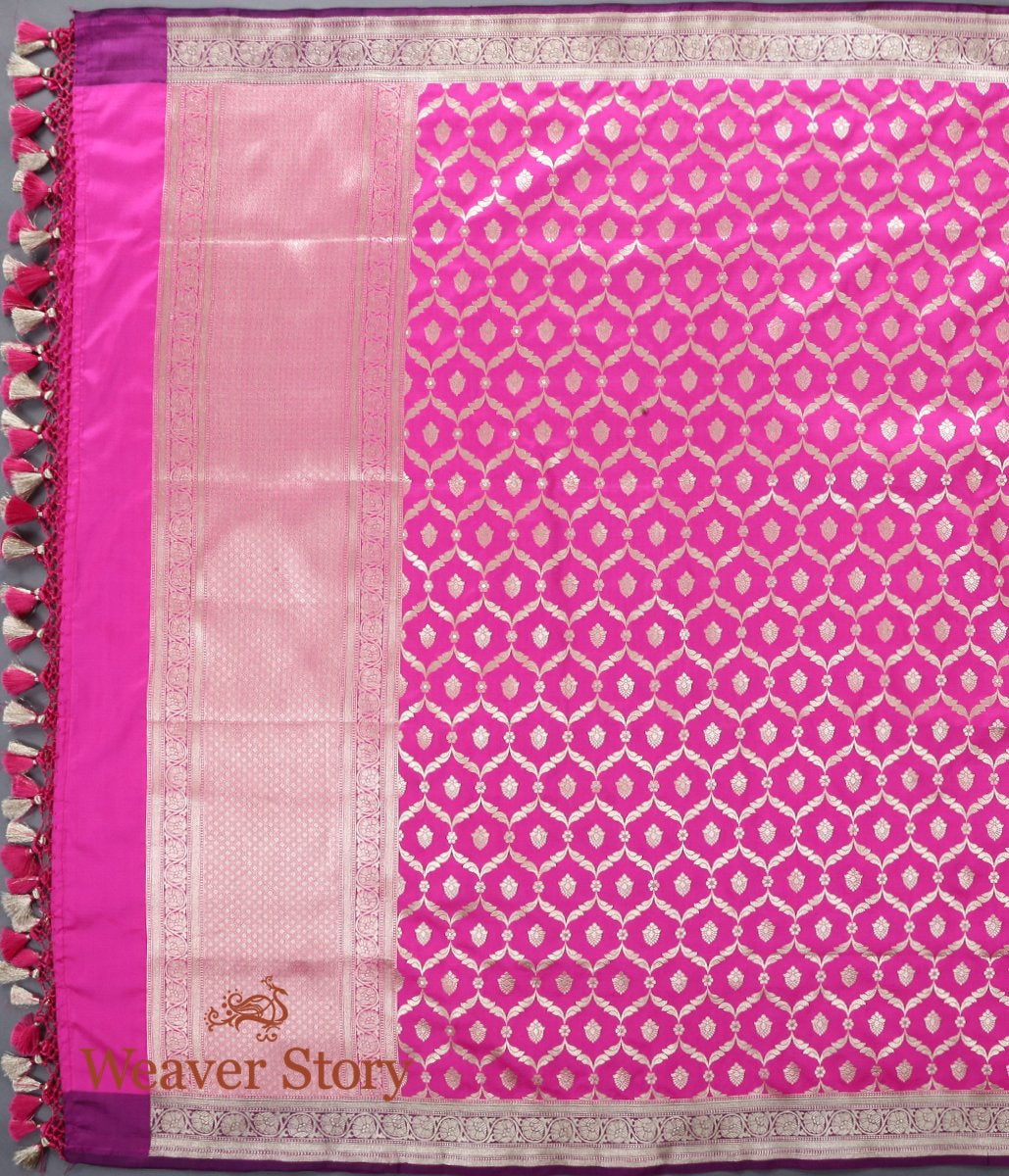 Handloom_Pink_Katan_Silk_Cutwork_Booti_Dupatta_WeaverStory_02