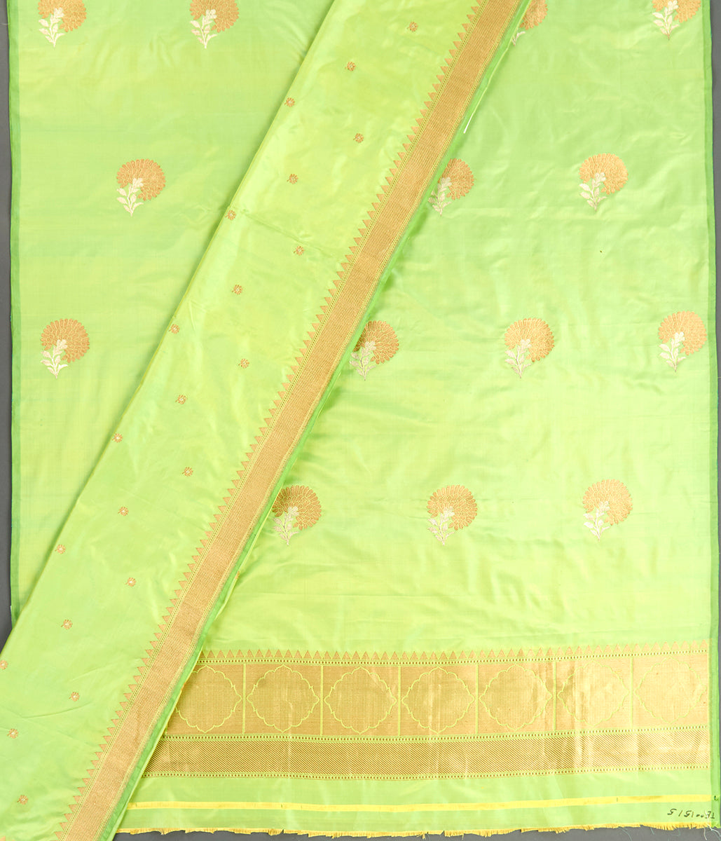 Suit_Set_-_Handwoven_Green_Katan_Silk_Kurta_and_Dupatta_with_Kadhwa_Booti_WeaverStory_02