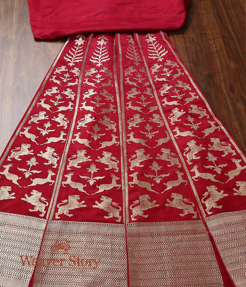 Handloom_Banarasi_Shikargah_Lehenga_in_Maroon_WeaverStory_02