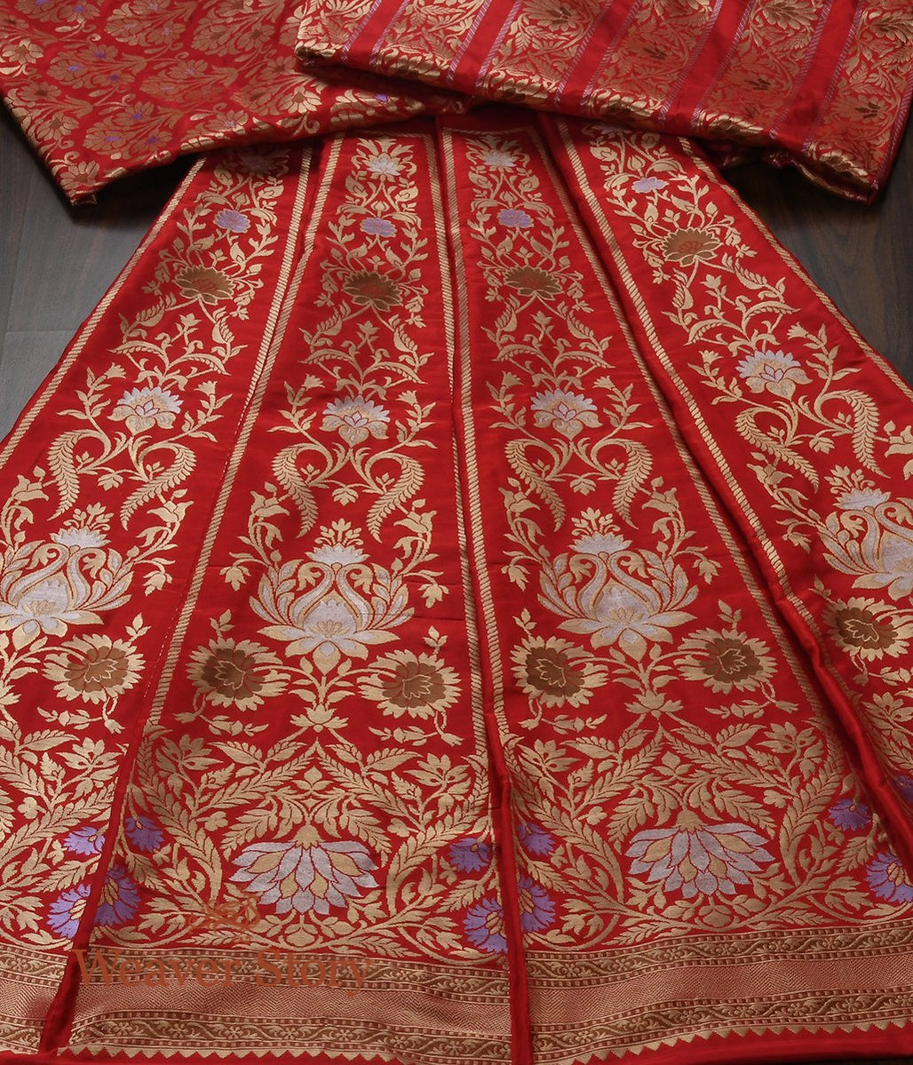 Handloom_Red_Meenakari_Cutwork_Silk_Banarasi_Lehenga_WeaverStory_02