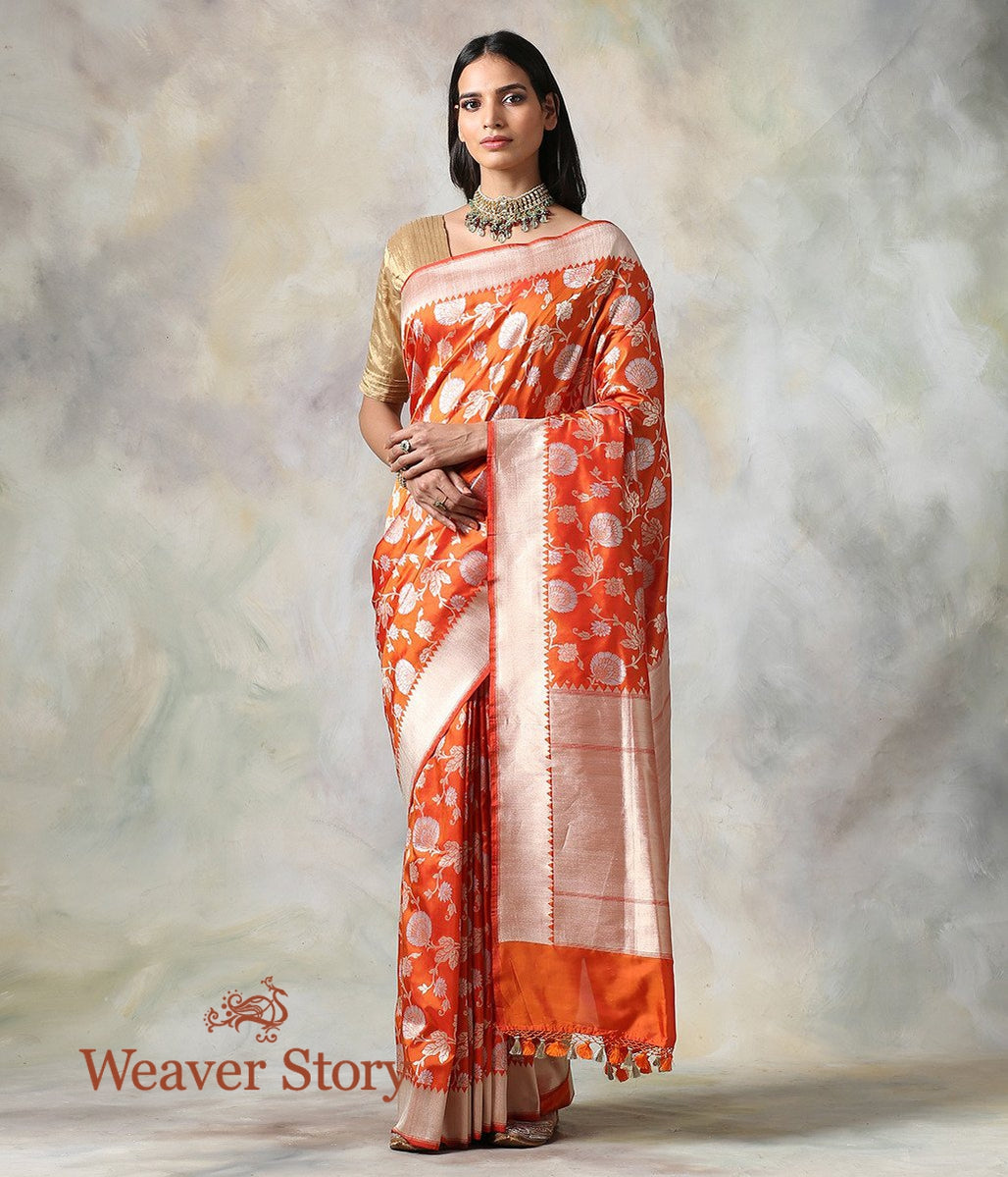 Handwoven_Orange_Sona_Rupa_Cutwork_Jaal_Saree_WeaverStory_02