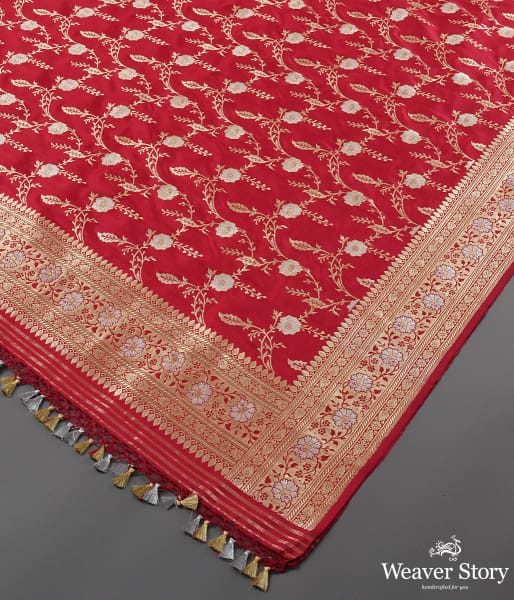 Handwoven_Red_and_Rani_Dual_Tone_Sona_Rupa_Kadhwa_Jaal_Dupatta_WeaverStory_02