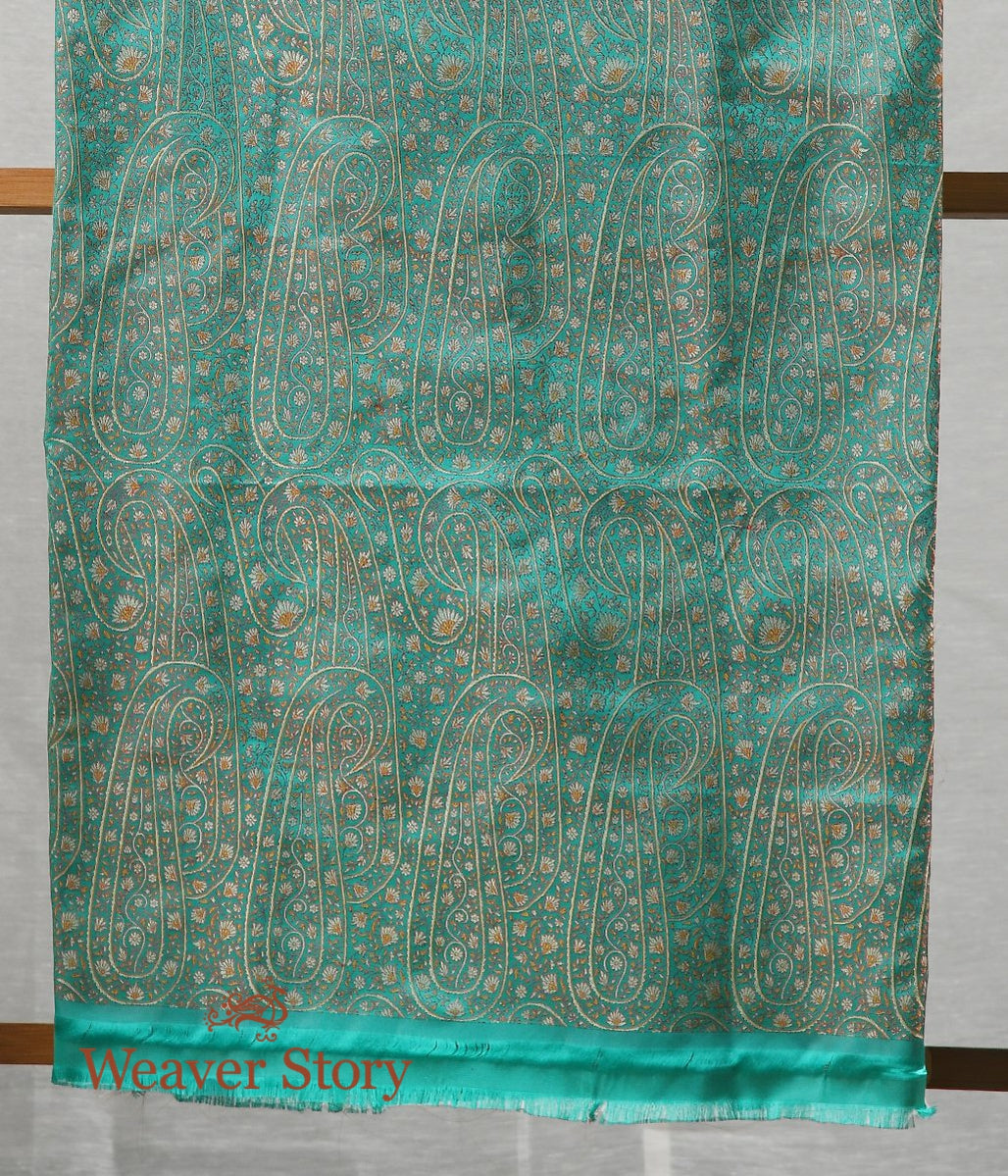 Handwoven_Teal_Jamawar_Suit_Set_with_Paisley_Motifs_WeaverStory_02