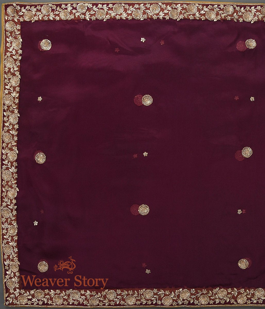Handloom_Wine_Heavy_Border_Dupatta_with_Zardozi_Work_WeaverStory_03