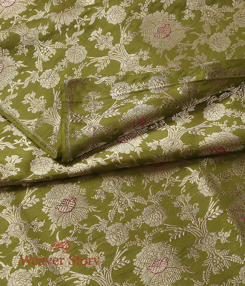 Handloom_Henna_Green_Odhna_Jangla_Fabric_WeaverStory_02