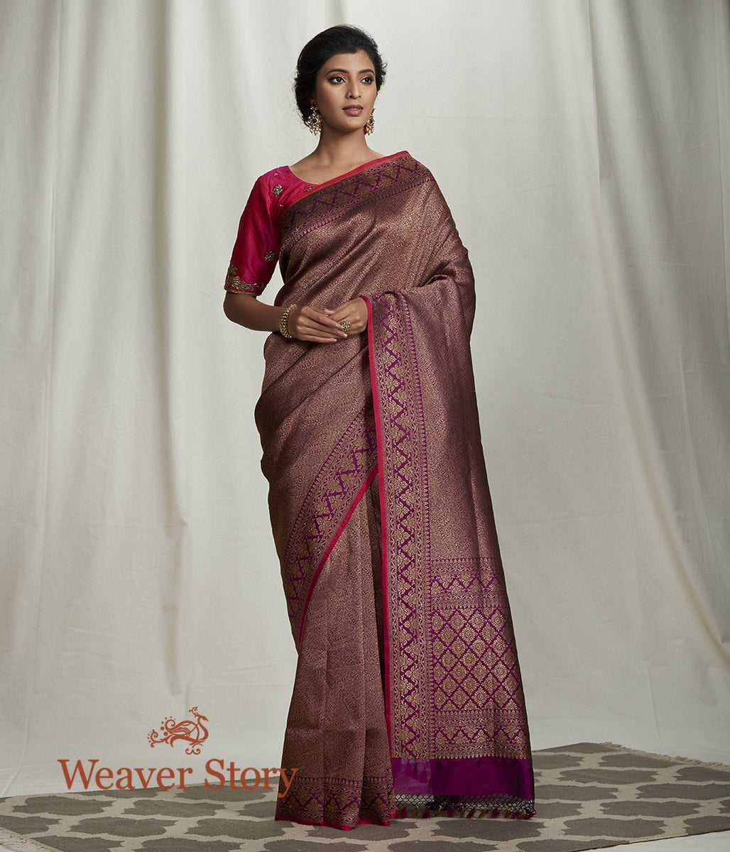 Handwoven_Wine_Antique_Zari_Tanchoi_Saree_WeaverStory_02