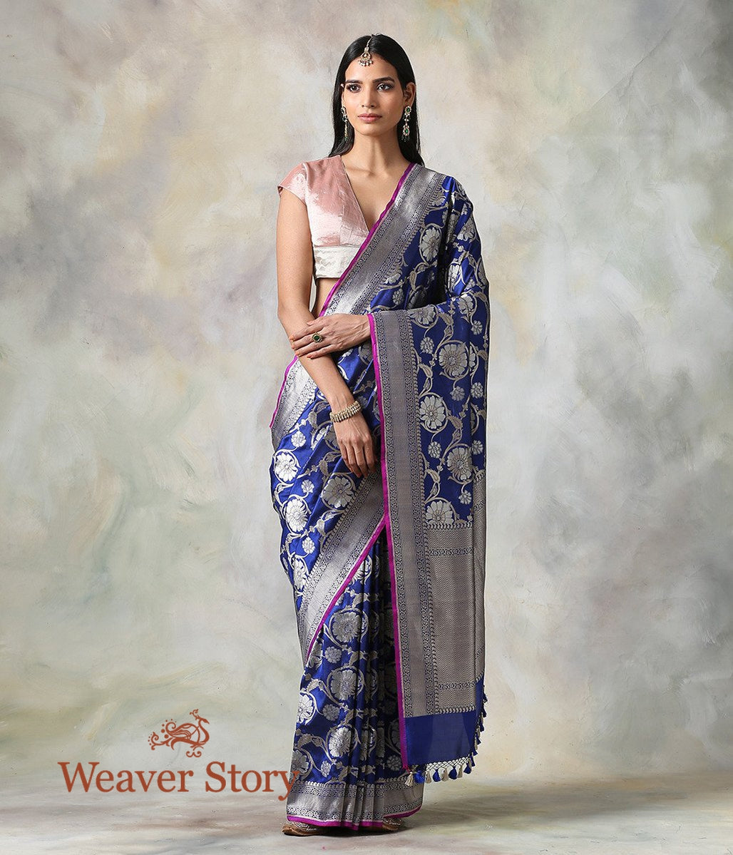Handwoven_Royal_Blue_Sona_Rupa_Cutwork_Jaal_Saree_WeaverStory_02