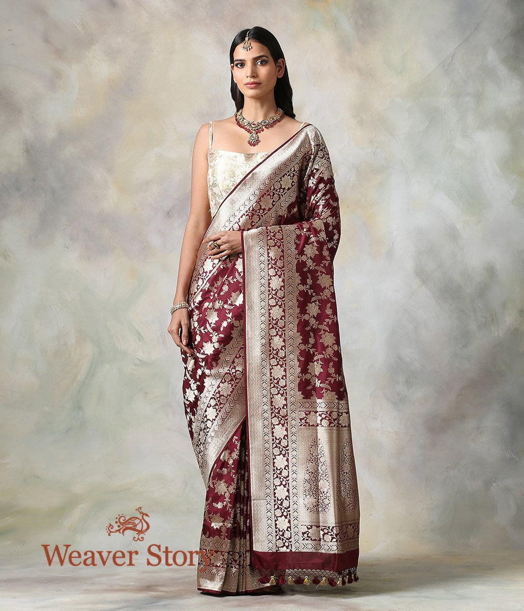 Handwoven_Wine_Katan_Silk_Saree_with_Cutwork_Jaal_WeaverStory_02