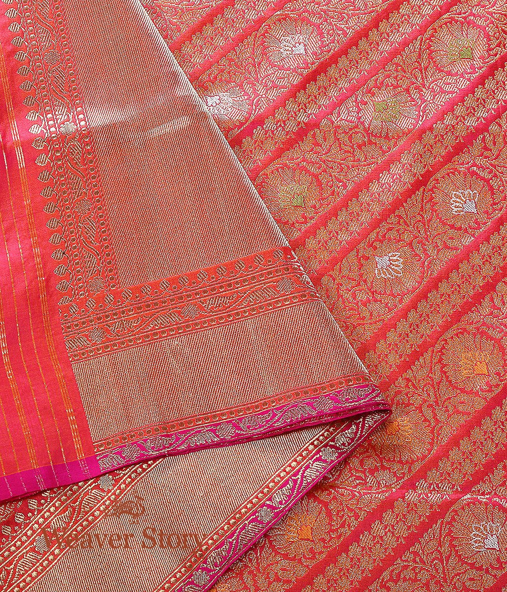 Handloom_Orange_Kimkhab_Dupatta_with_Meenakari_WeaverStory_02