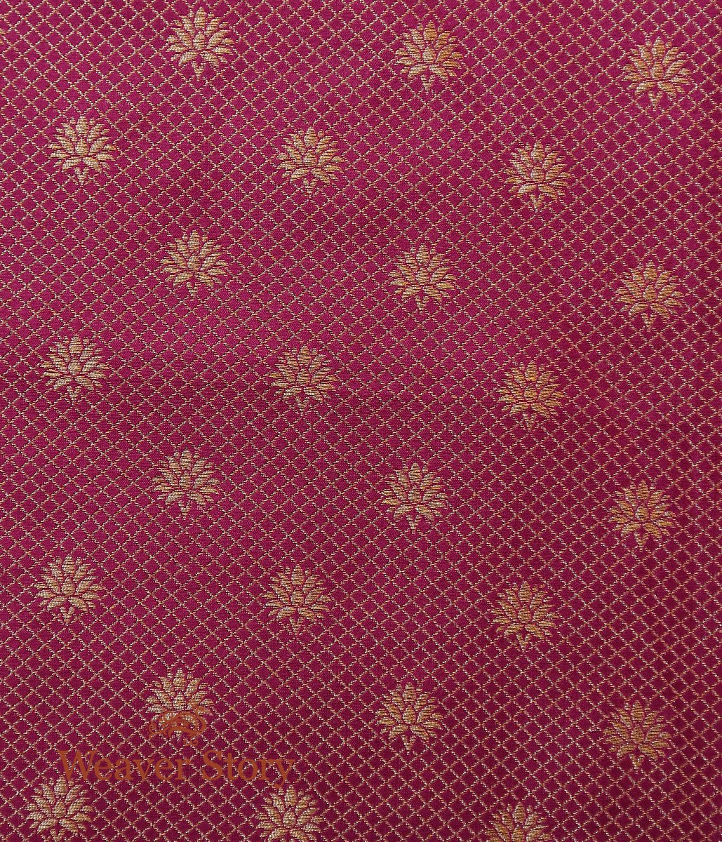 Tanchoi_Handloom_Banarasi_Lehenga_Running_Fabric_with_Border_WeaverStory_02