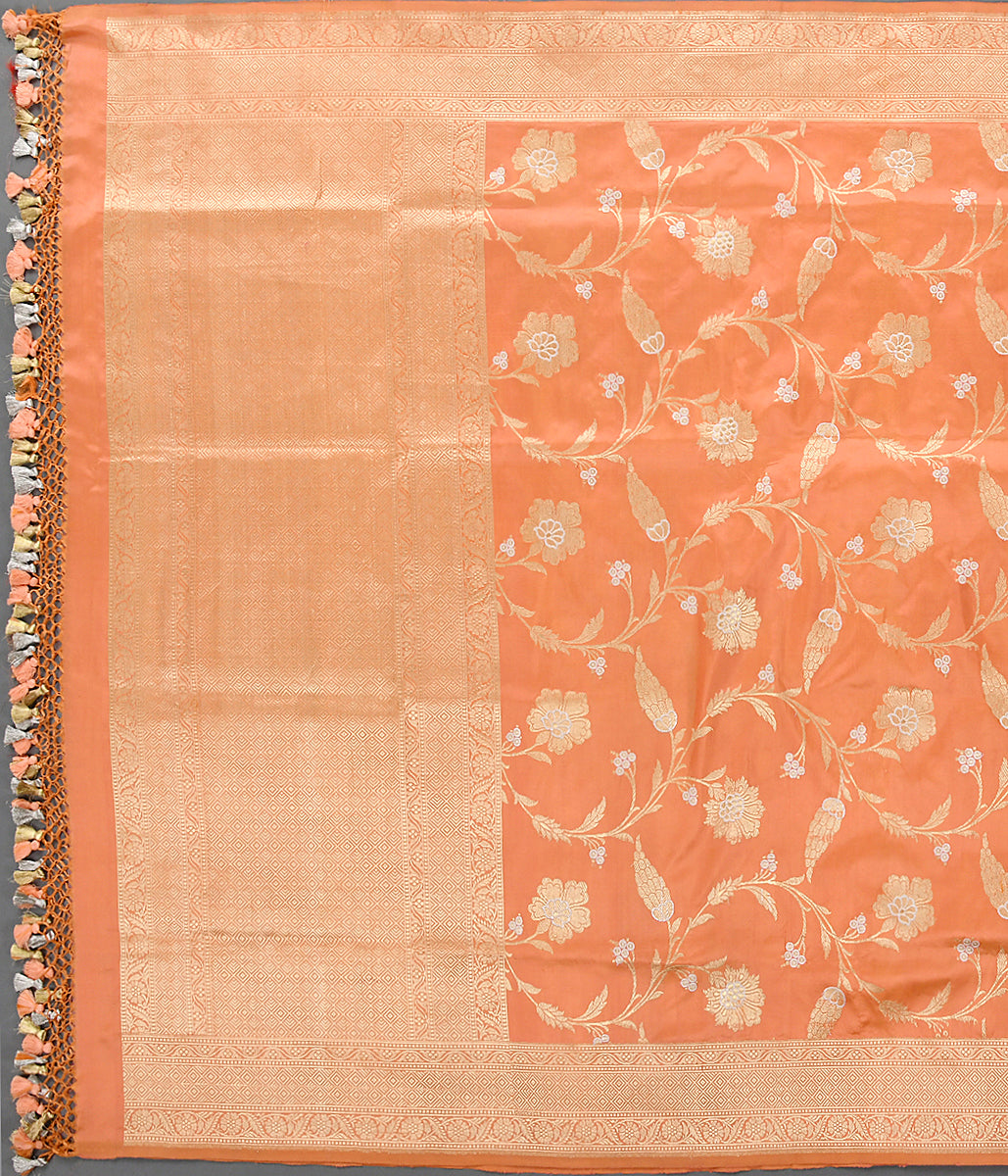 Handloom_Peach_Sona_Rupa_Kadhwa_Jangla_Dupatta_WeaverStory_02