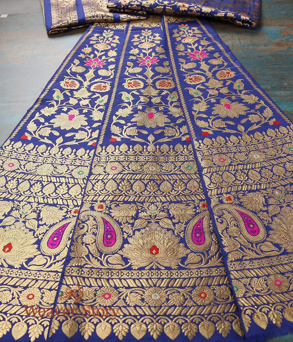 Blue_Handloom_Kadhwa_Banarasi_Lehenga_with_Meenakari_WeaverStory_02