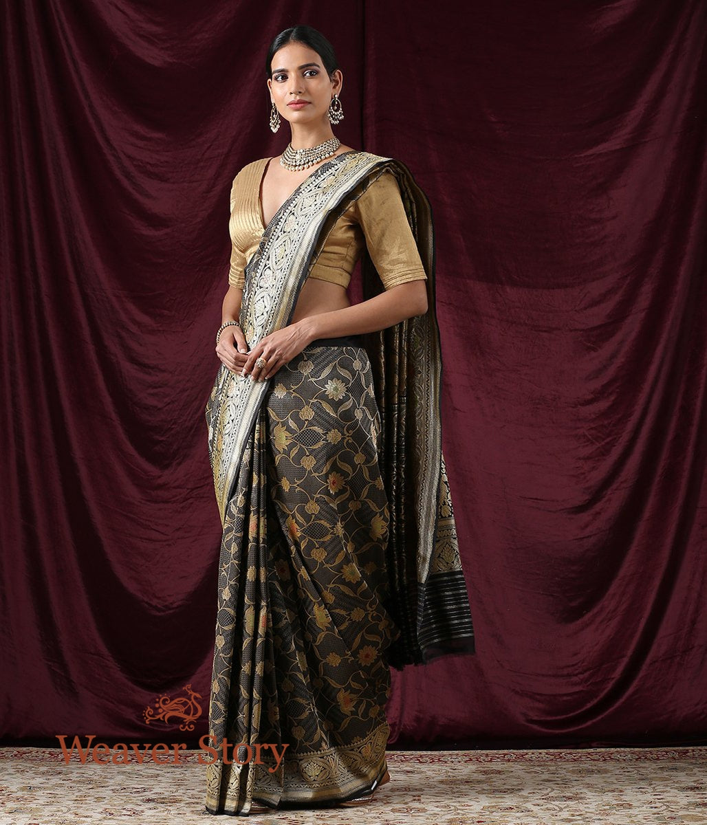 Handloom_Black_Meenakari_Kimkhab_Saree_WeaverStory_02