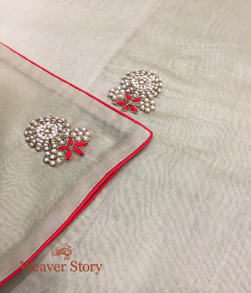 Handloom_Pista_Chanderi_Zardozi_Dupatta_with_Resham_and_Pearls_WeaverStory_02