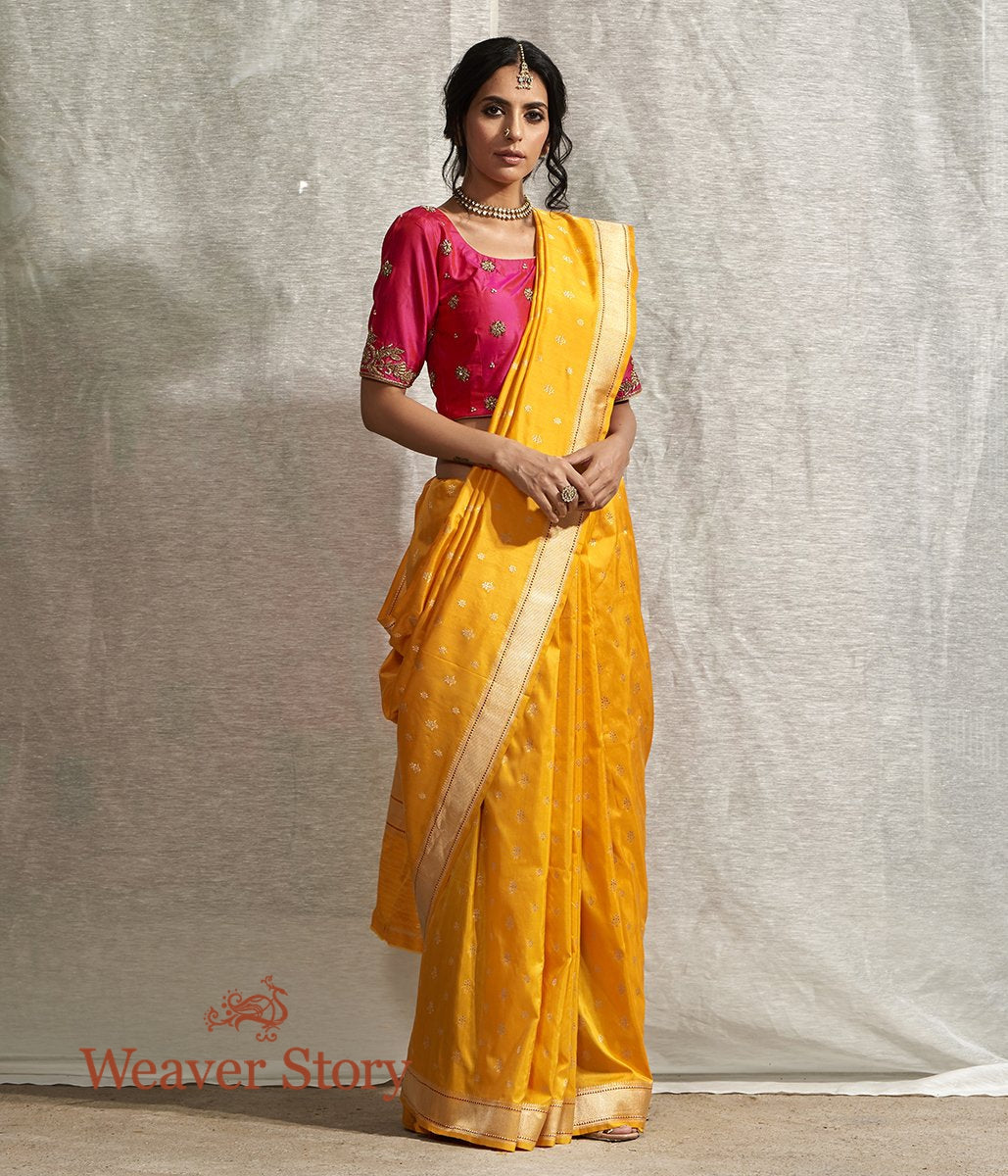 Handloom_Yellow_Ektara_Saree_with_Konia_WeaverStory_02