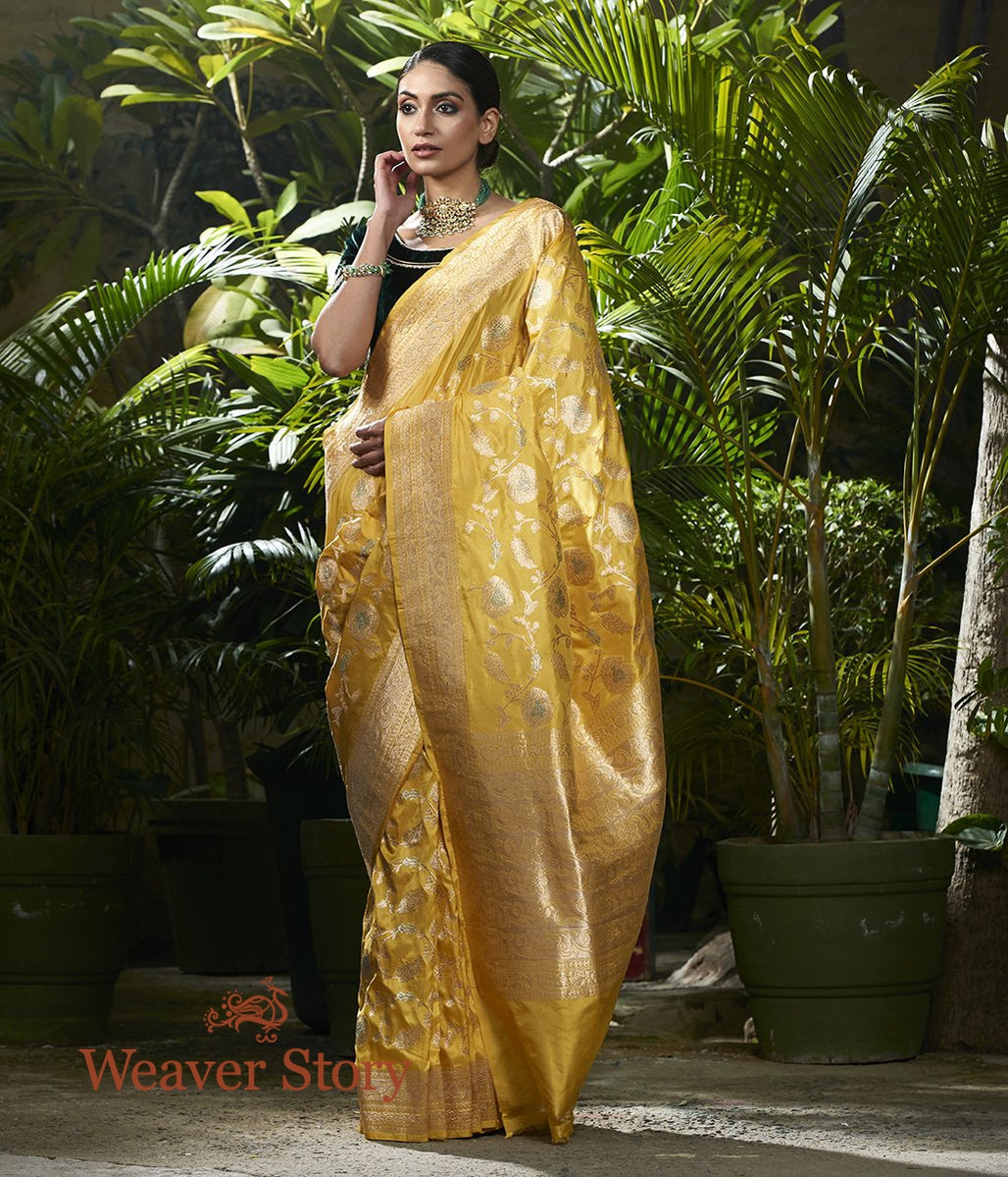 Handwoven_Yellow_Meenakari_Kadhwa_Jangla_Saree_WeaverStory_02