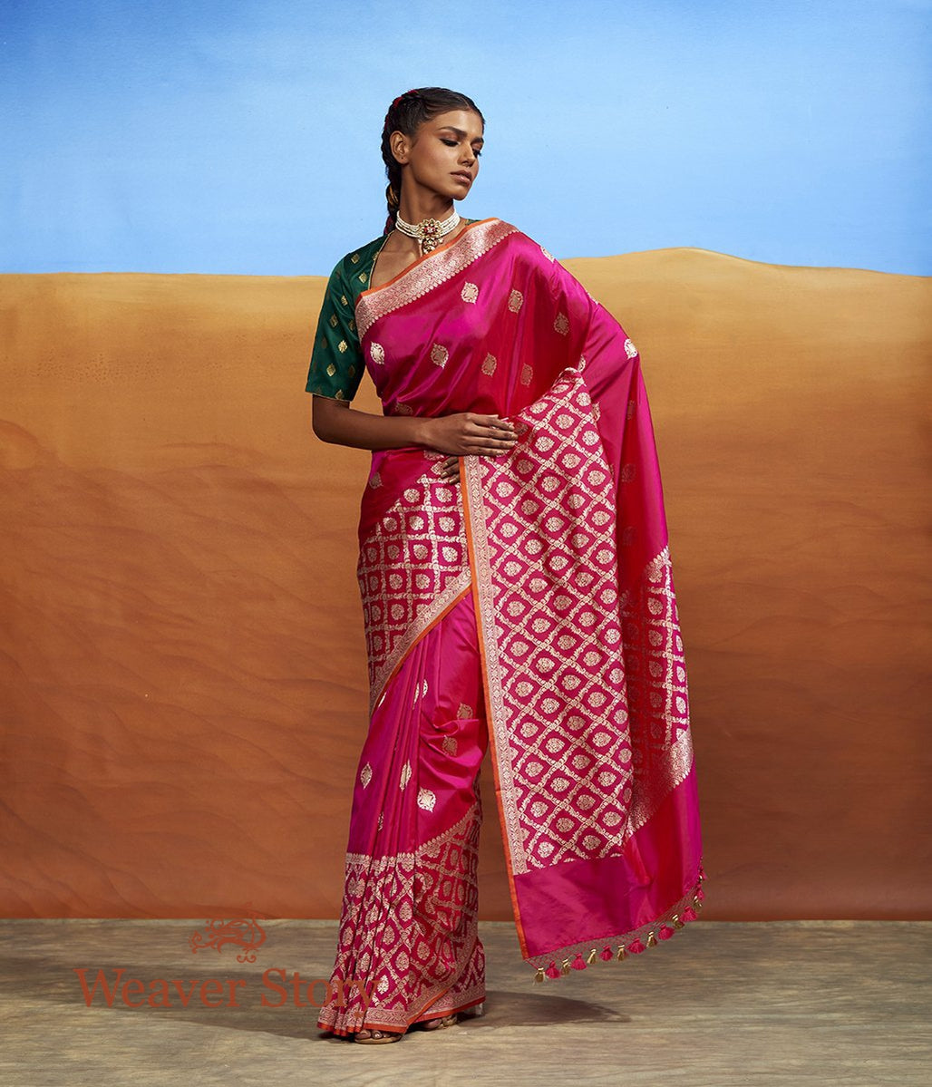 Handwoven_Pink_Kadhiyal_Border_Saree_with_Kadhwa_Boota_WeaverStory_02