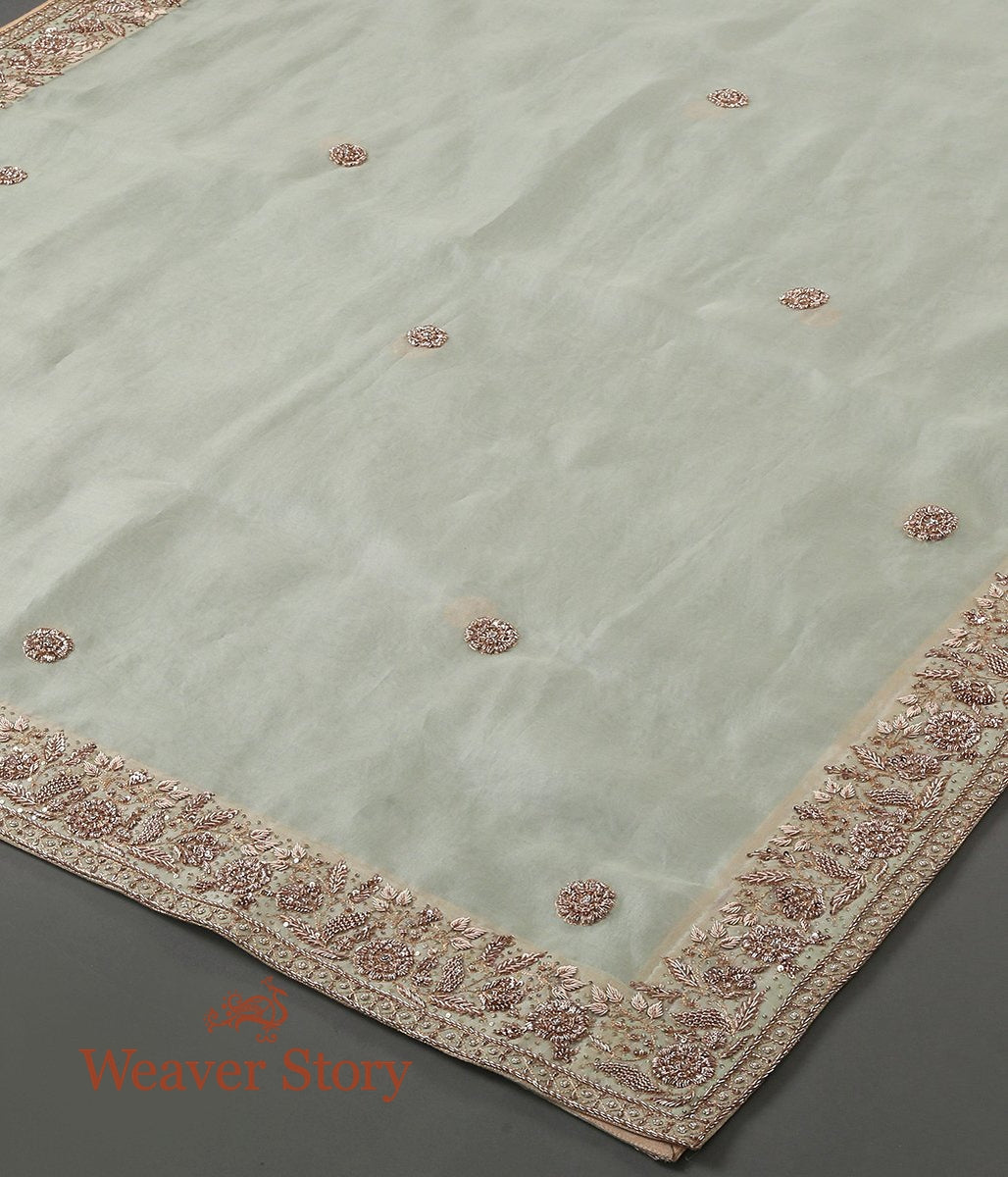 Ice_Blue_Zardozi_Work_Organza_Dupatta_with_Floral_Border_WeaverStory_02