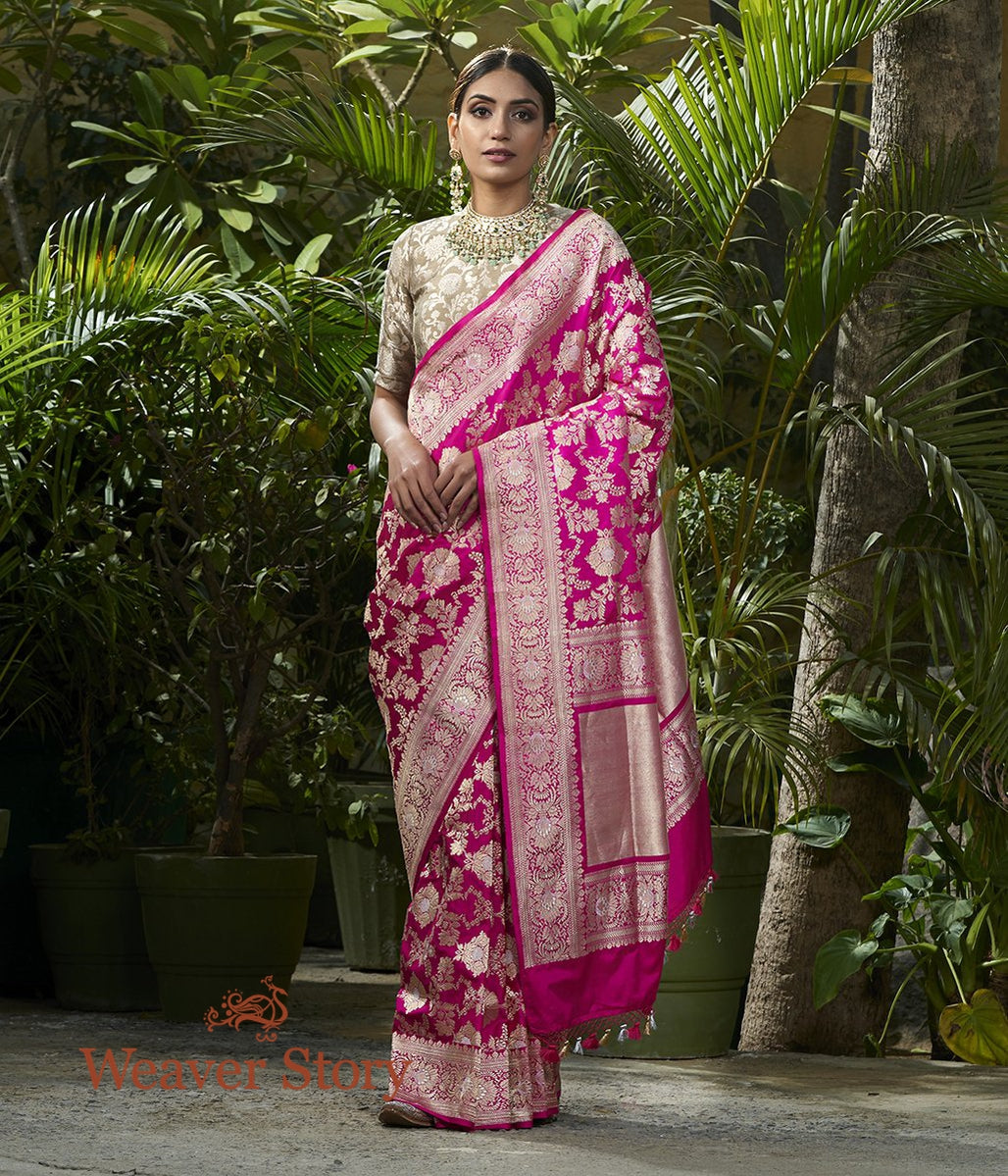 Handwoven_Rani_Kadhwa_Jangla_Saree_with_Sona_Rupa_Zari_WeaverStory_02