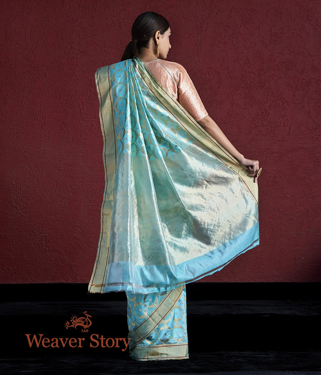 Handloom_Light_Blue_Chanderi_Silk_Saree_with_Zari_Jaal_WeaverStory_03