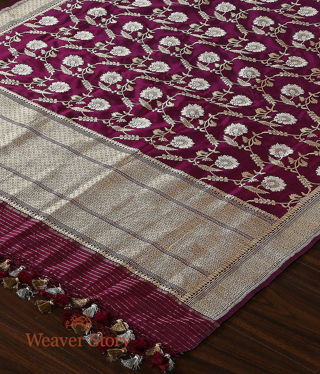 Handloom_Purple_Sona_Rupa_Kadhwa_Jangla_Dupatta_WeaverStory_03