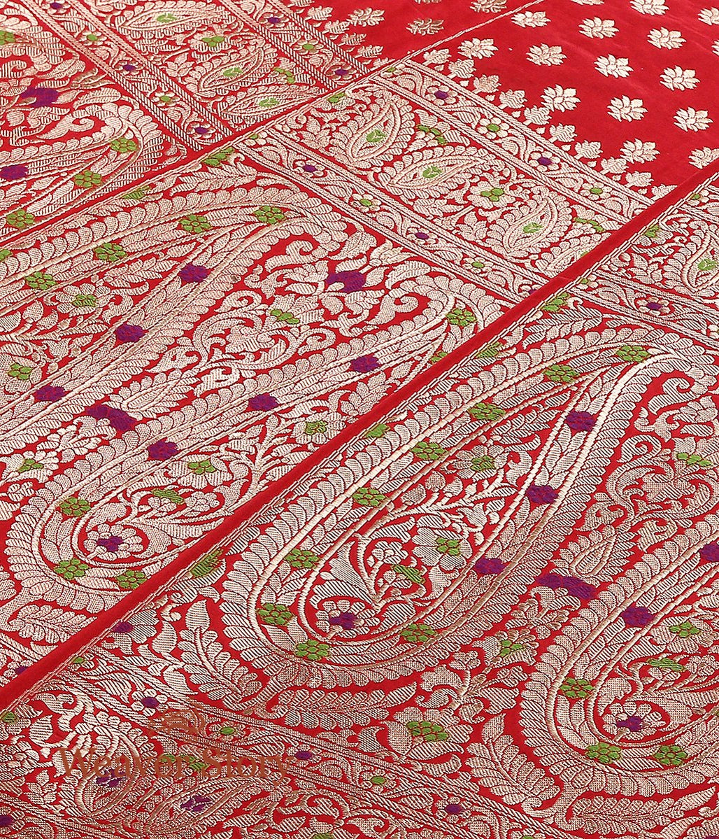 Handloom_Red_18_Kali_Banarasi_Silk_Lehenga_with_Meenakari_WeaverStory_03