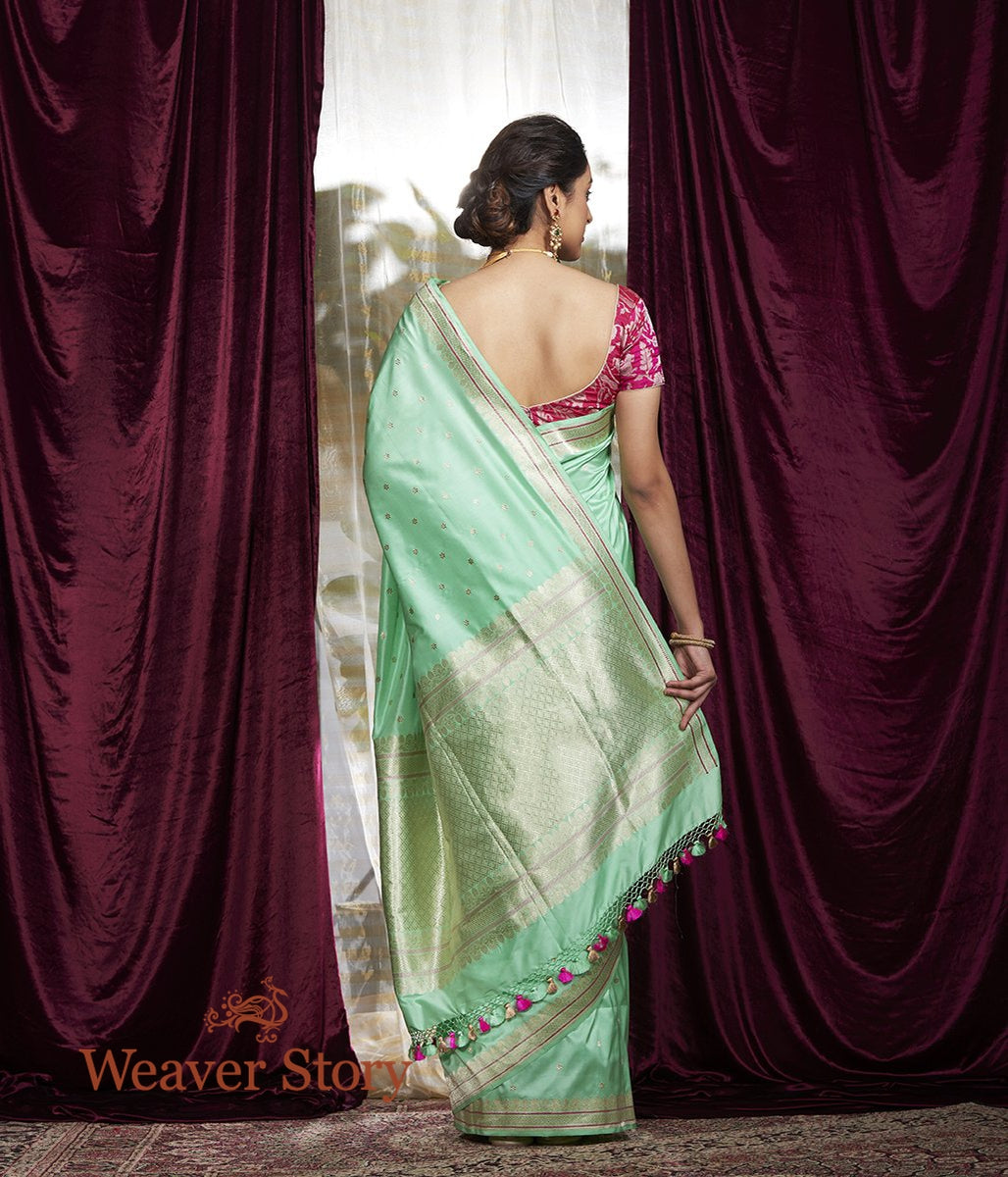 Handwoven_Light_Green_Kadhwa_Booti_Saree_WeaverStory_03
