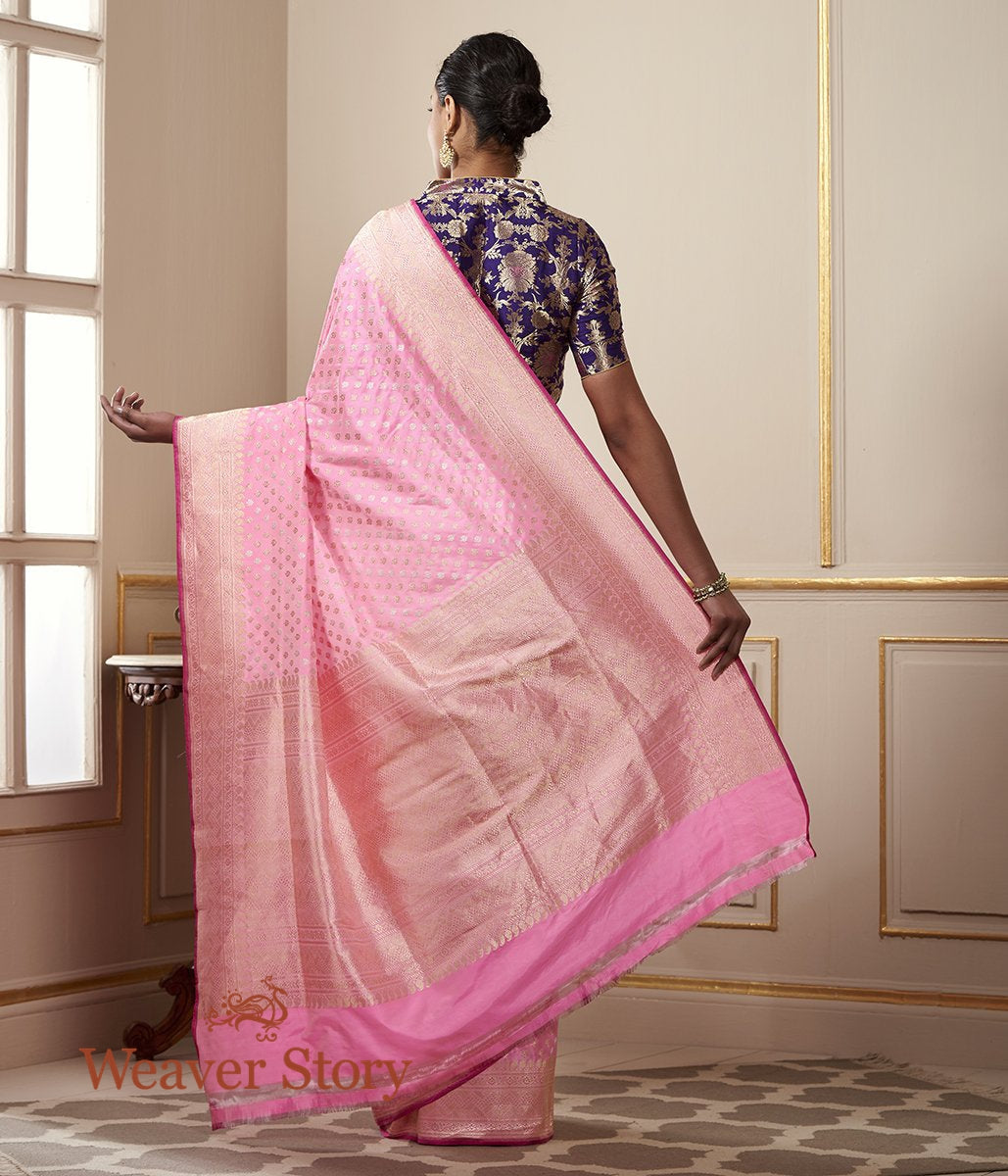 Handloom_Pink_Banarasi_Jangla_with_all_over_Booti_Woven_in_Silver_Zari_WeaverStory_03
