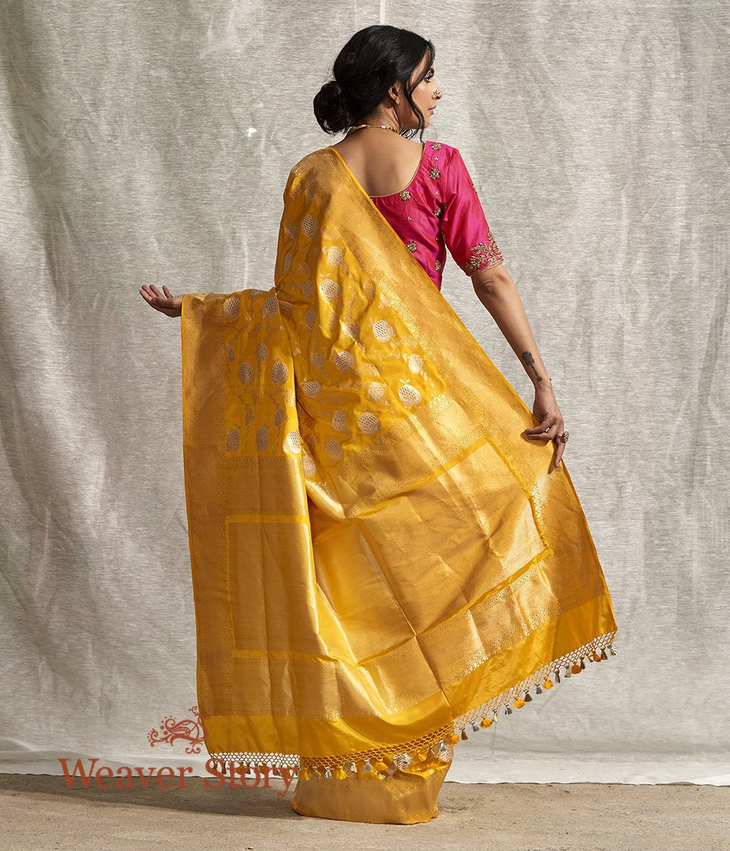 Handwoven_Yellow_Kadhwa_Anaar_Jangla_Saree_WeaverStory_03