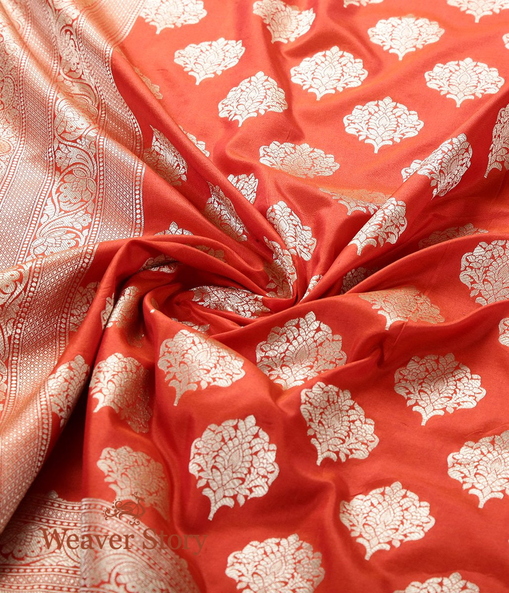 Handloom_Red_and_Orange_Dual_Tone_Katan_Silk_Cutwork_Booti_Dupatta_WeaverStory_03