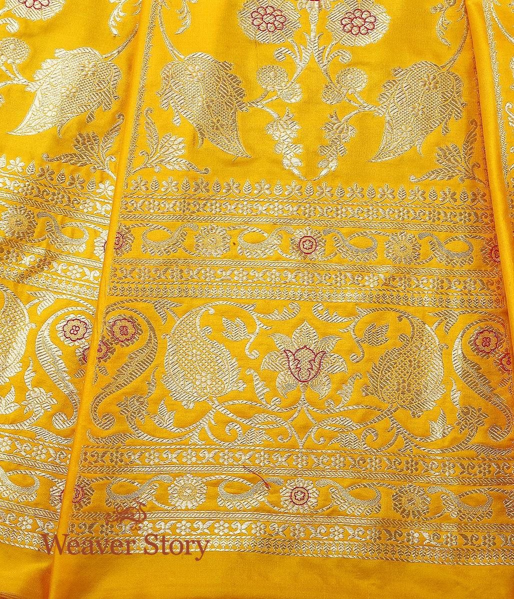 Handloom_Yellow_Banarasi_Kadhwa_Lehenga_with_Pink_Meenakari_WeaverStory_03