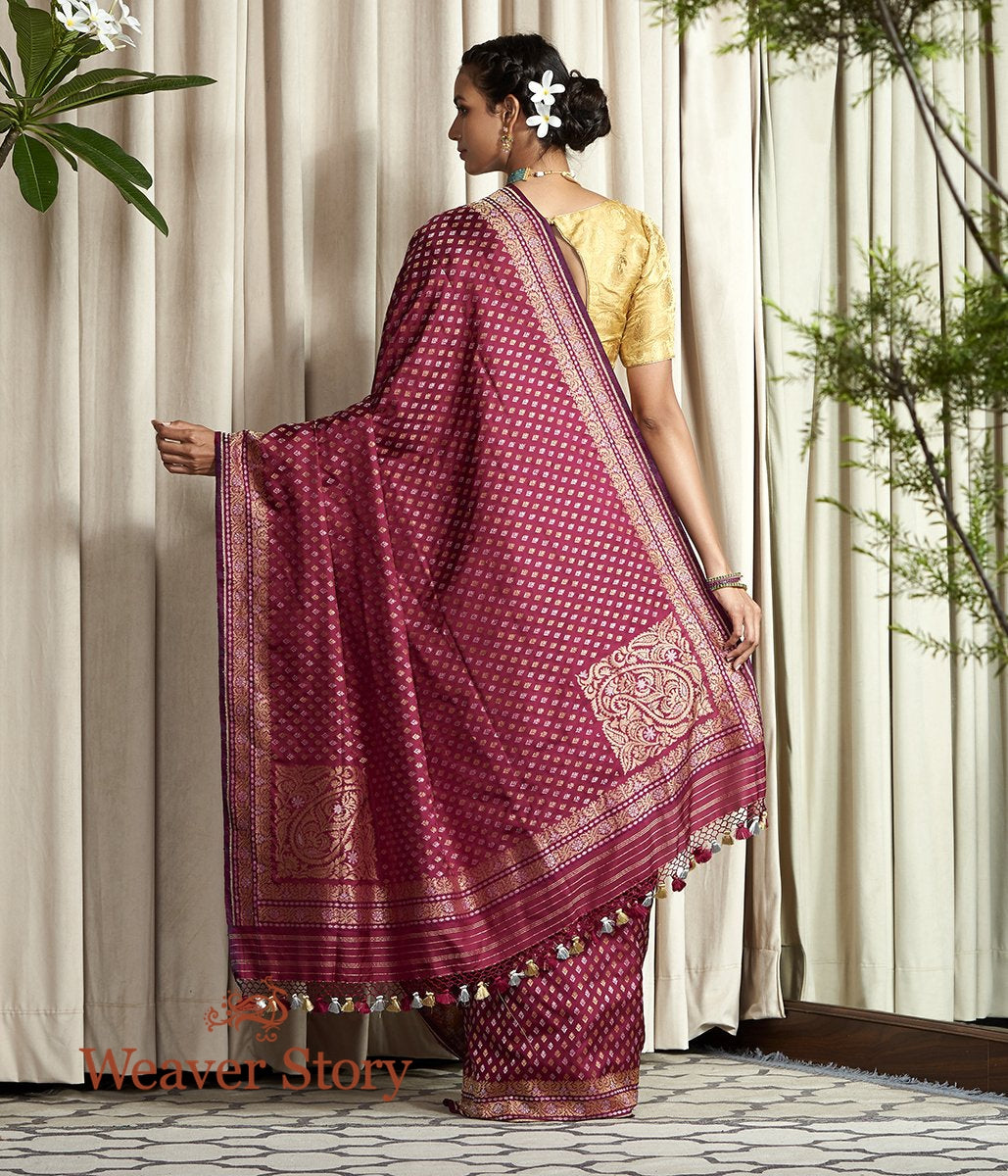 Handwoven_Wine_Neelamabari_Banarasi_Saree_with_Fine_Zari_WeaverStory_03