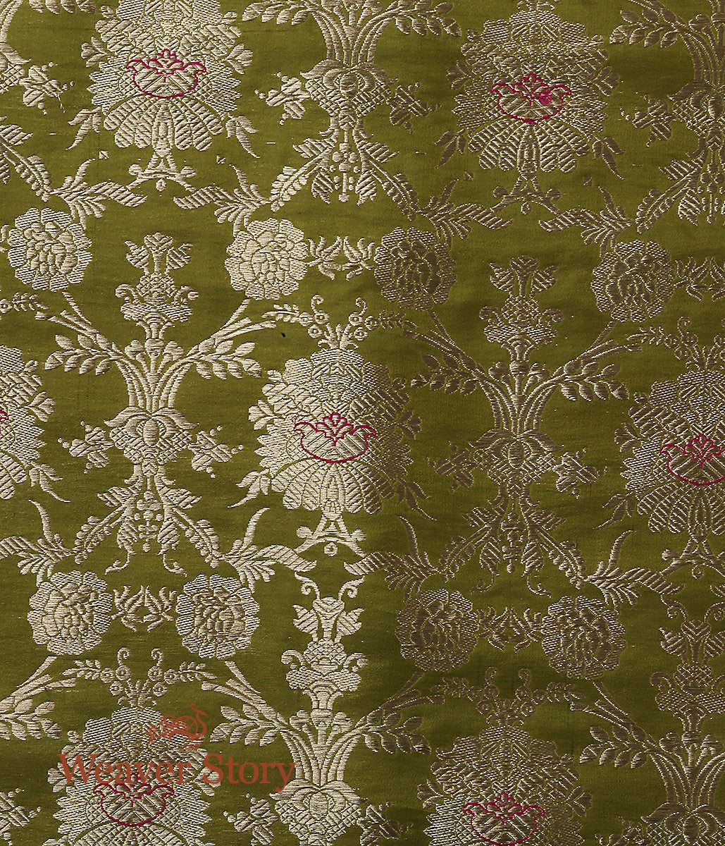 Handloom_Henna_Green_Odhna_Jangla_Fabric_WeaverStory_03