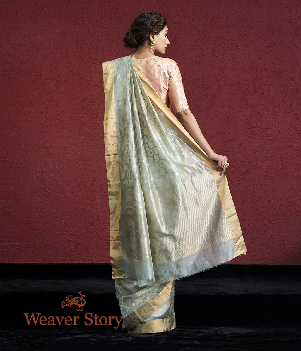 Handloom_Powder_Blue_Chanderi_Silk_Saree_with_Gold_and_Silver_Zari_Jaal_WeaverStory_03