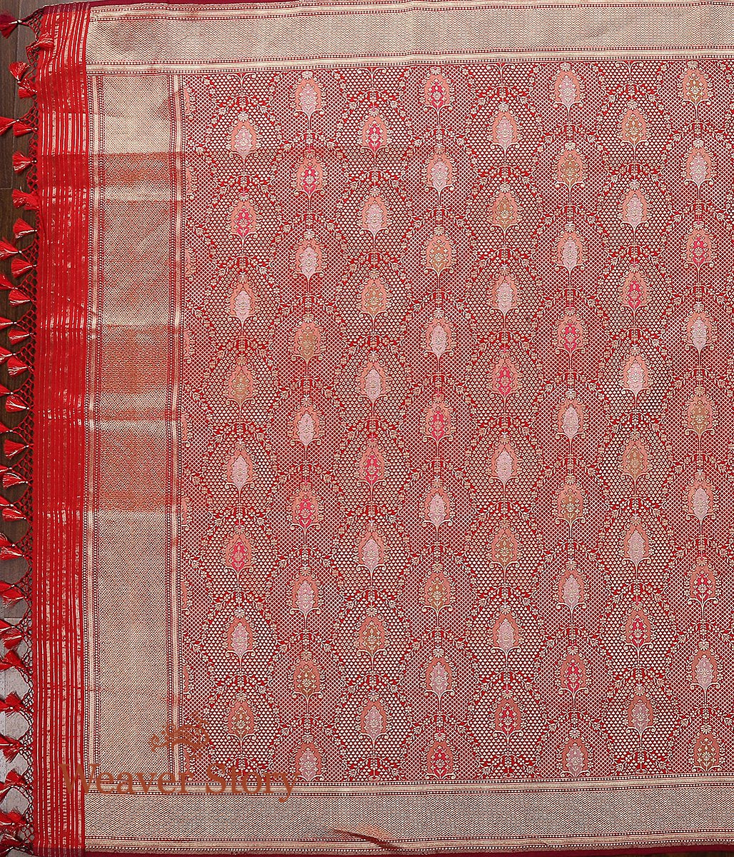 Handwoven_Red_Kimkhab_Dupatta_with_Meenkaari_WeaverStory_03