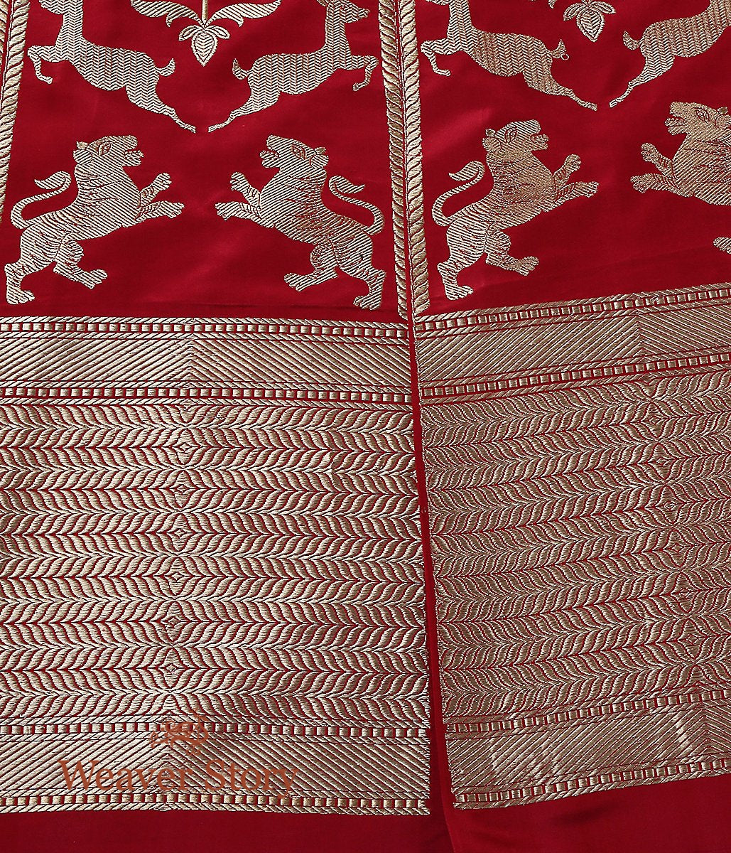 Handloom_Banarasi_Shikargah_Lehenga_in_Maroon_WeaverStory_03