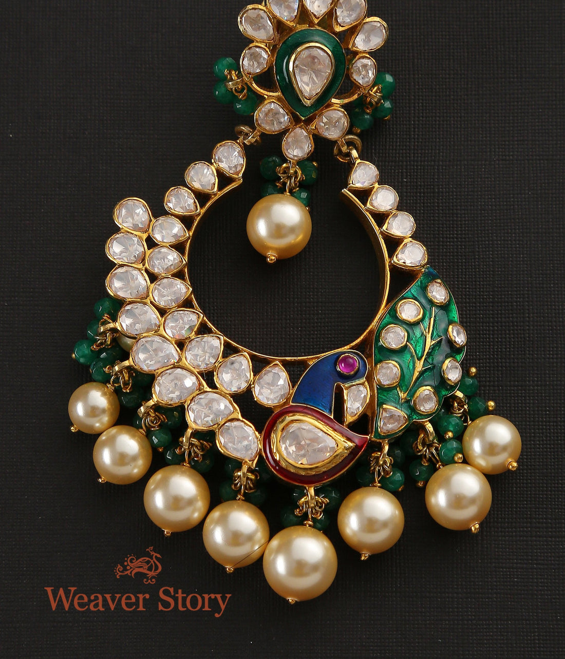 Morpankhi_Chandbala_with_Moissanite_Polki_Crafted_in_Pure_Silver_WeaverStory_02