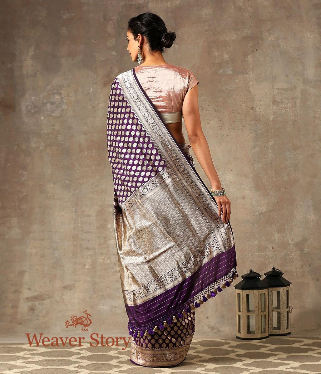 Handwoven_Purple_Banarasi_Saree_with_Zari_Booti_WeaverStory_03