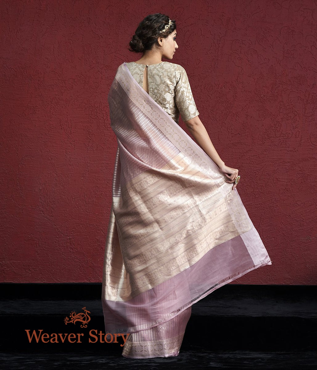 Handwoven_Soft_Mauve_Kora_Saree_with_Stripes_with_Satin_Border_WeaverStory_03