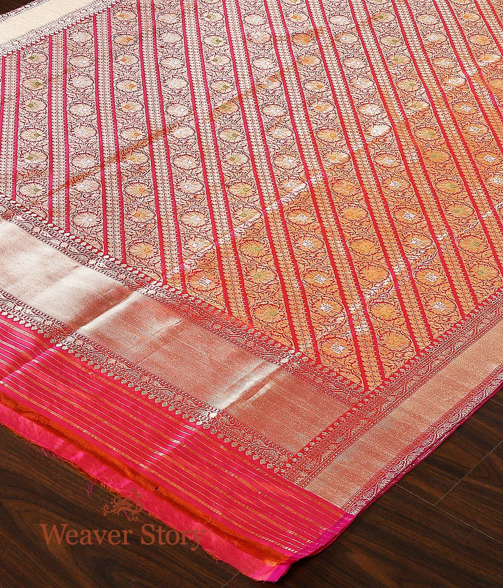 Handloom_Orange_Kimkhab_Dupatta_with_Meenakari_WeaverStory_03