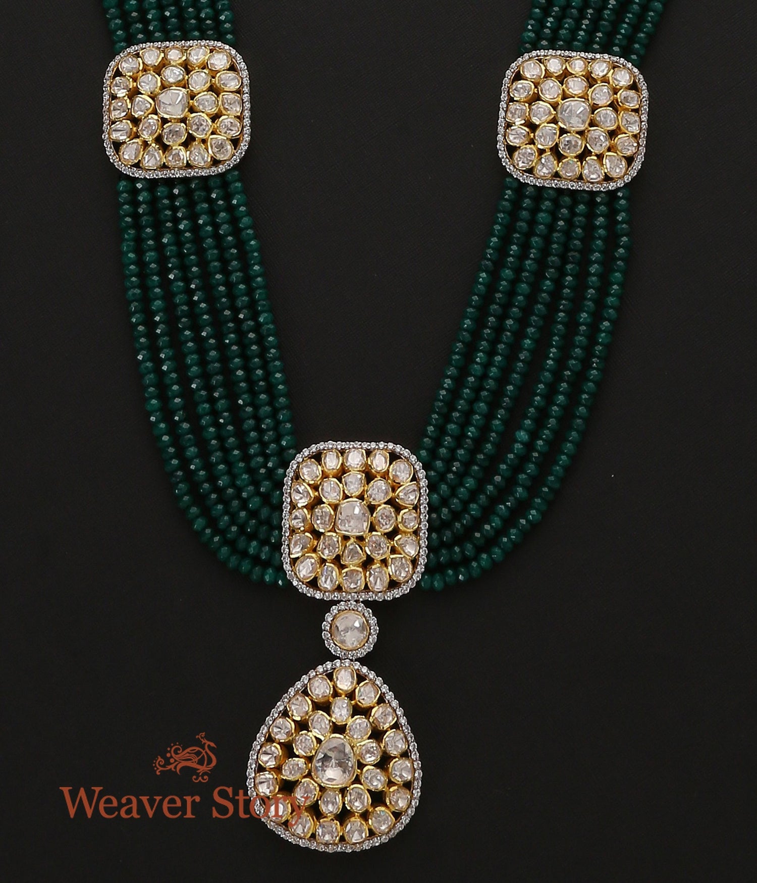 Naisha_Necklace_with_Moissanite_Polki_Crafted_in_Pure_Silver_WeaverStory_03