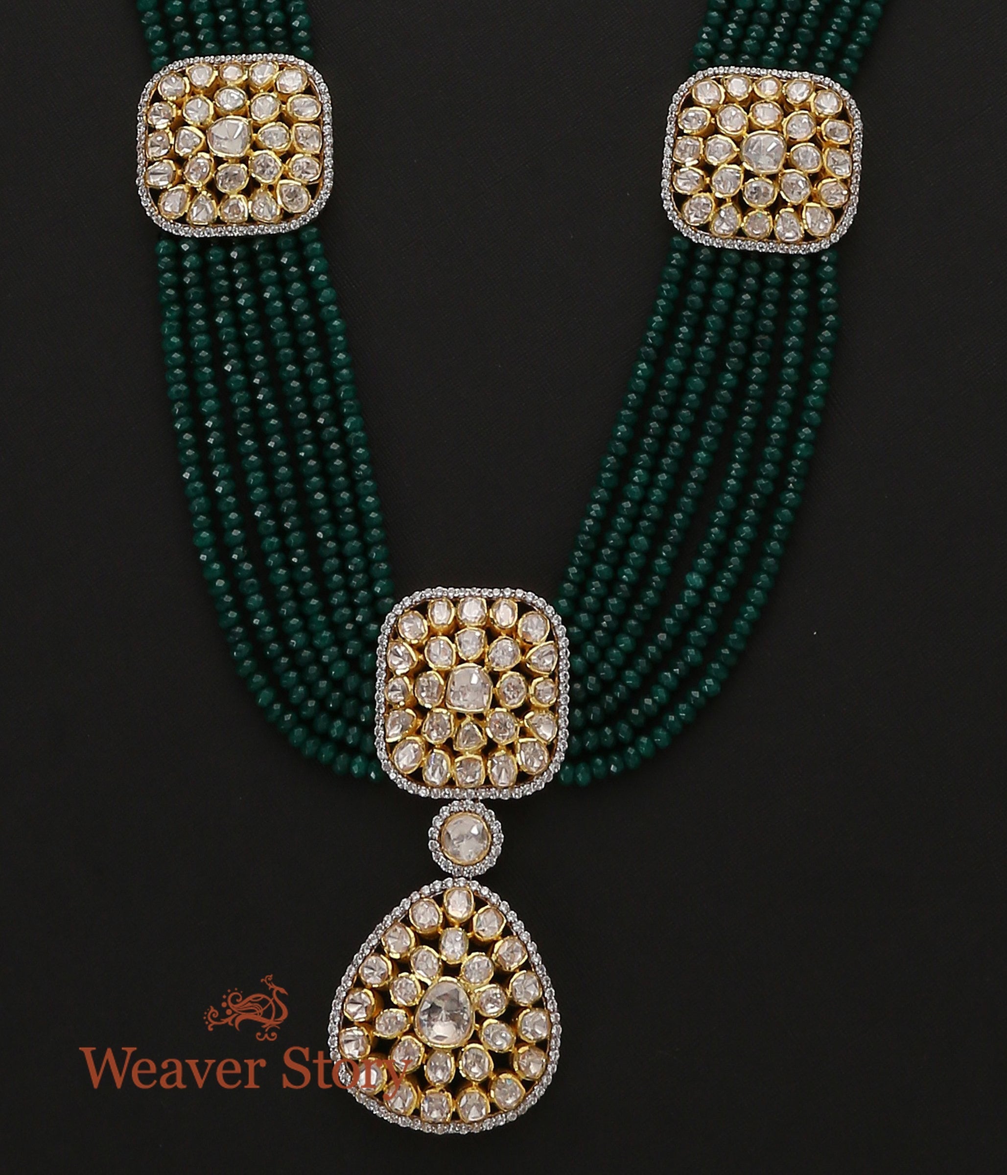 Naisha_Necklace_with_Moissanite_Polki_Crafted_in_Pure_Silver_WeaverStory_03