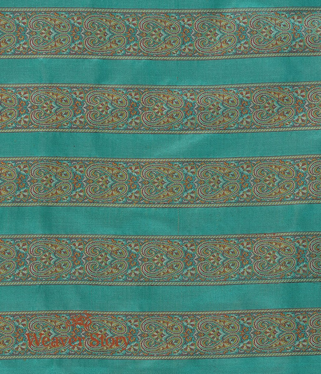 Handwoven_Teal_Jamawar_Suit_Set_with_Paisley_Motifs_WeaverStory_03