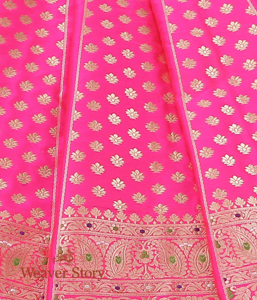 Handloom_Pink_Kadhwa_Banarasi_Lehenga_with_Meenakari_WeaverStory_03