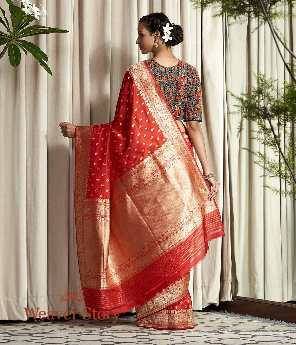 Handwoven_Red_Small_Alfi_Booti_Tested_Zari_WeaverStory_03