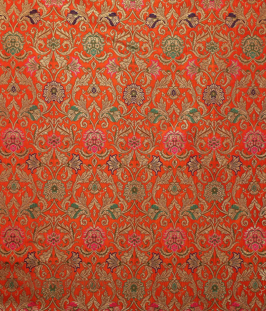 Handloom_Red_Meenakari_Kimkhab_Fabric_WeaverStory_03